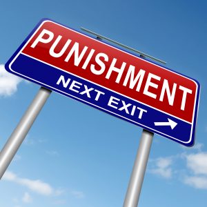 defaulting on property orders - punishment sign