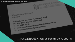 facebook and family court